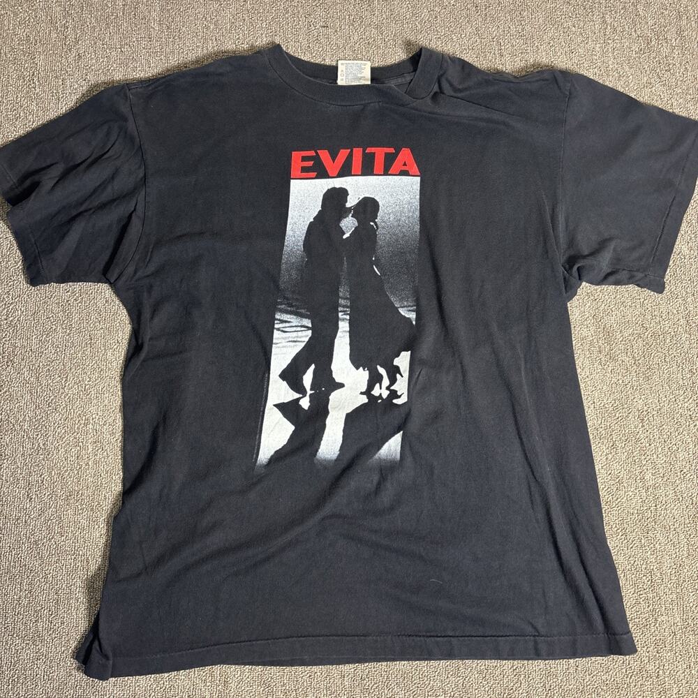 Vintage 1994 Évita Movie Promo y-shirt Madonna Black Large Single Stitch 22x28